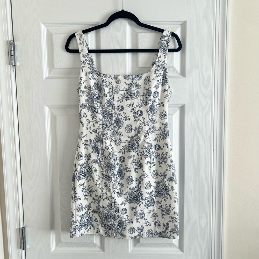 Christian Lacroix Blue Voile Print Dress